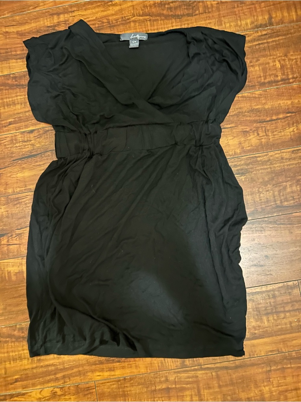 #Forever21 Black Women's V-Neck Waist-Detail top #Y2k